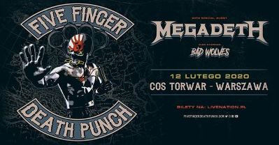 Amerikiečiai sunkiosios muzikos sunkiasvoriai –„Five Finger Death Punch“ atvyksta į Varšuvą