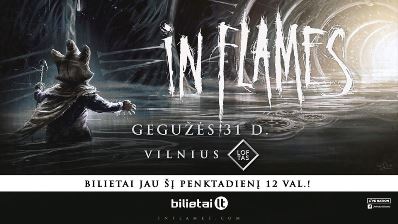 Lietuvoje koncertuos melodingojo metalo pradininkė grupė „In Flames“