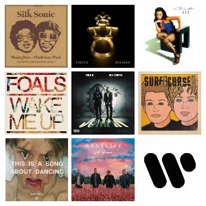 Naujų singlų (2021-11-05) apžvalgoje - Silk Sonic, Tiesto, Ava Max, Charli XCX, Foals, NLE Choppa, Surf Curse, Associanu, Westlife (+ audio)